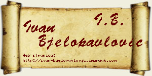 Ivan Bjelopavlović vizit kartica